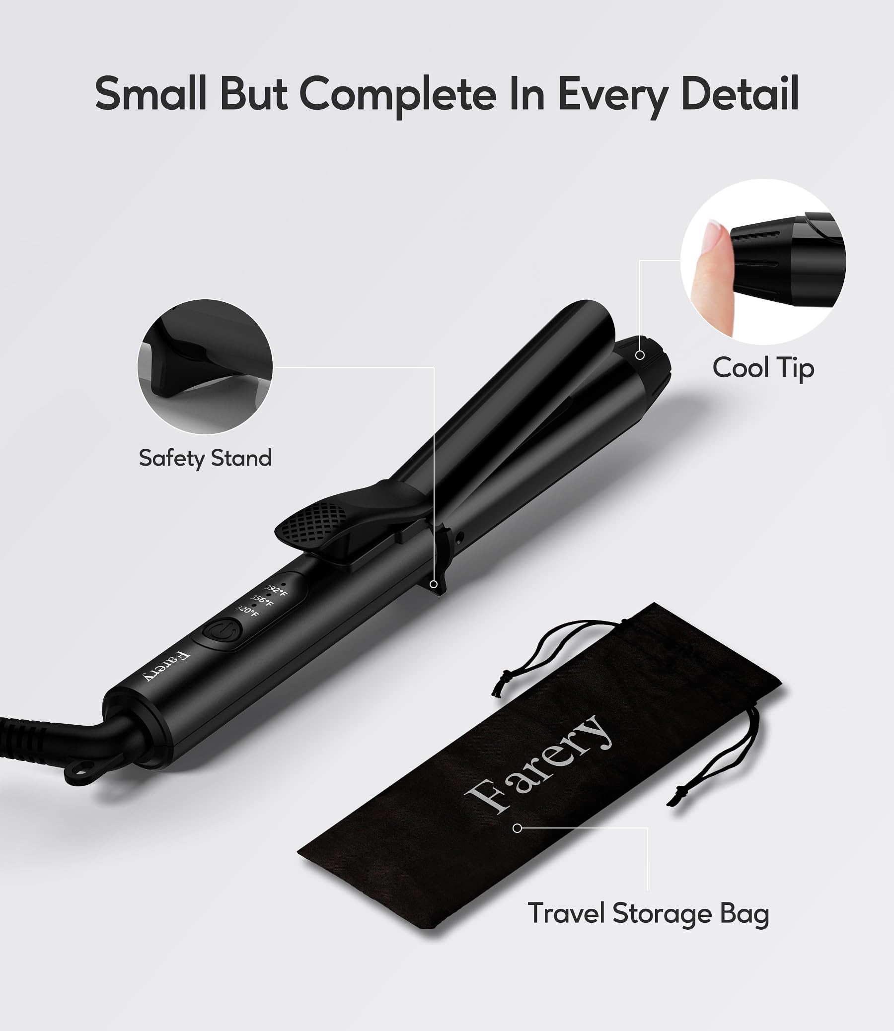 FARERY 360 swivel cord enables tangle-free operation.