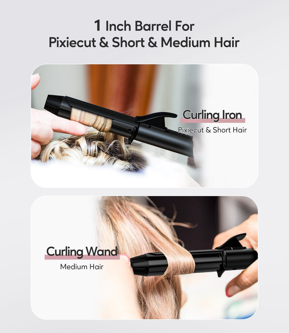 FARERY compact travel curling iron fits easily in bags.