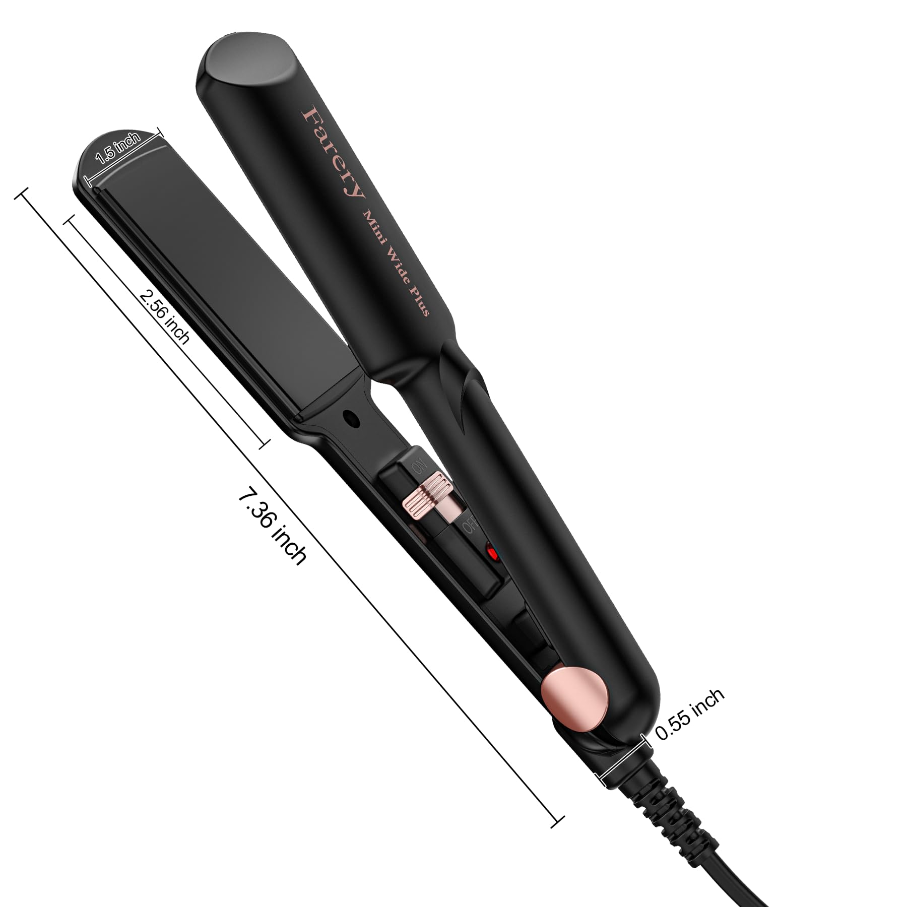 Farery included storage bag keeps the straightener ready.