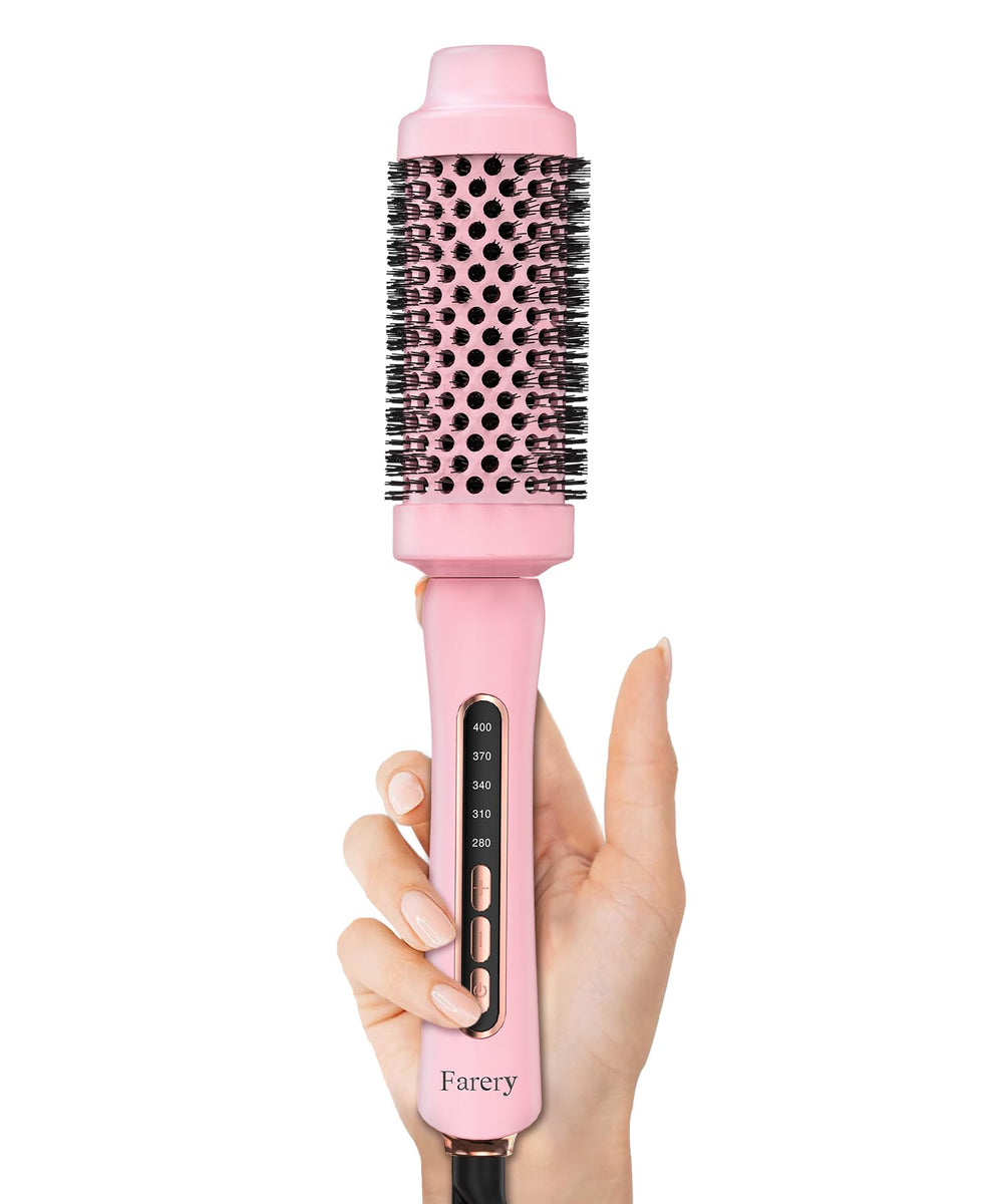 FARERY Upgraded Thermal Brush dual voltage label confirms travel-friendly styling anywhere