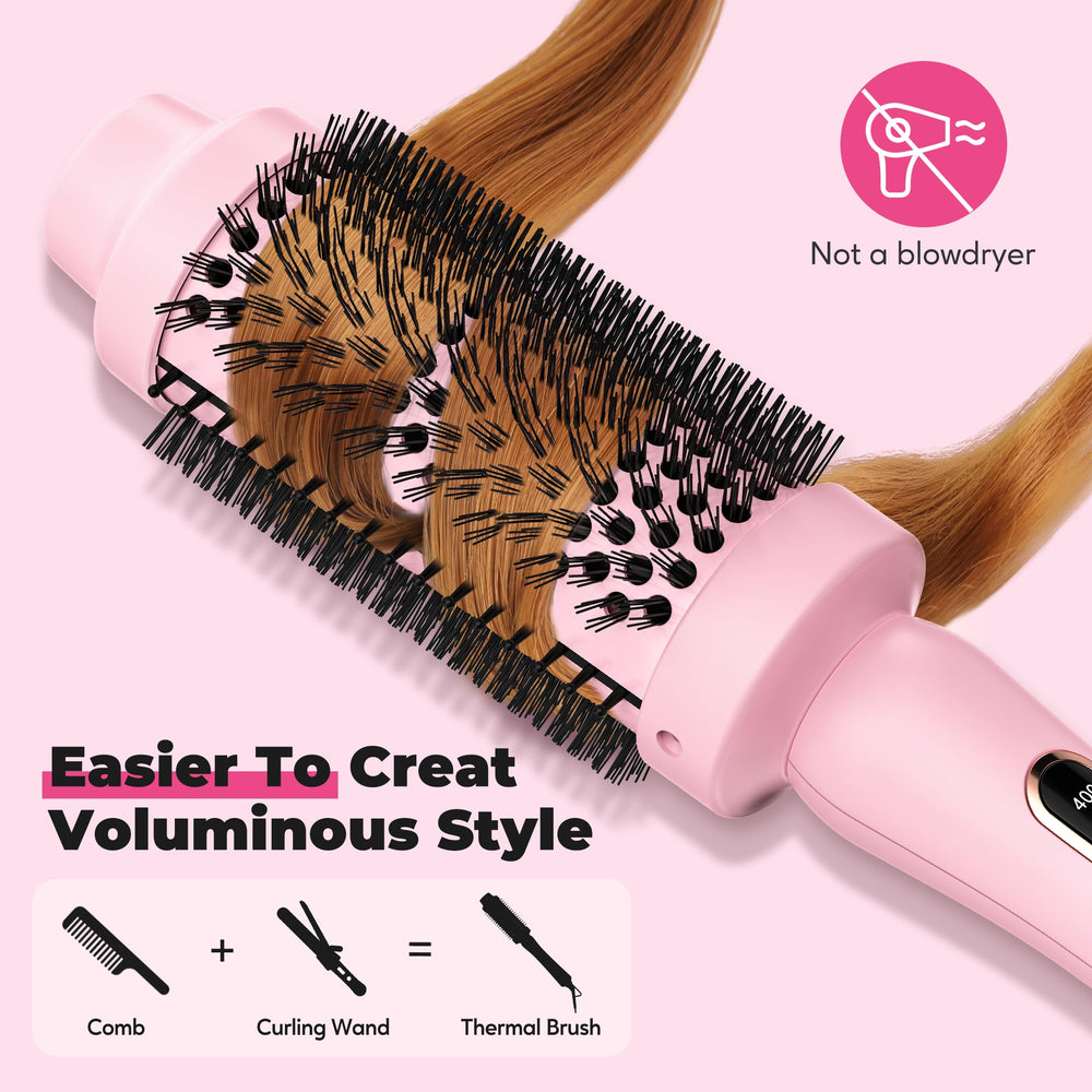 FARERY Upgraded Thermal Brush temperature settings display emphasizes five-adjustment levels for tailored styling