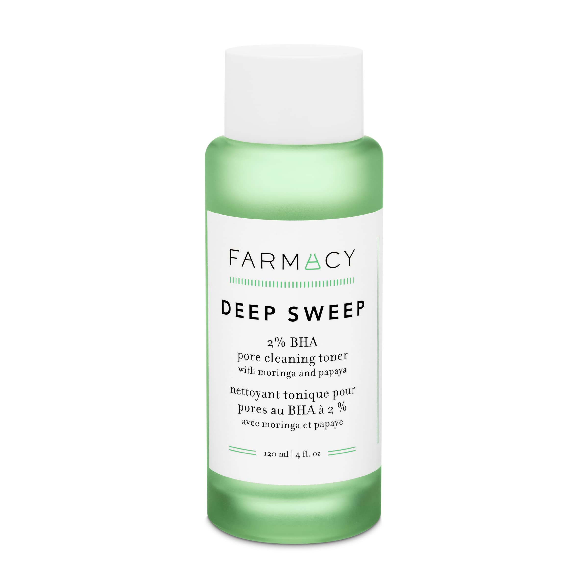 Farmacy 2% Salicylic Acid Toner bottle pour for clear pores and balanced skin