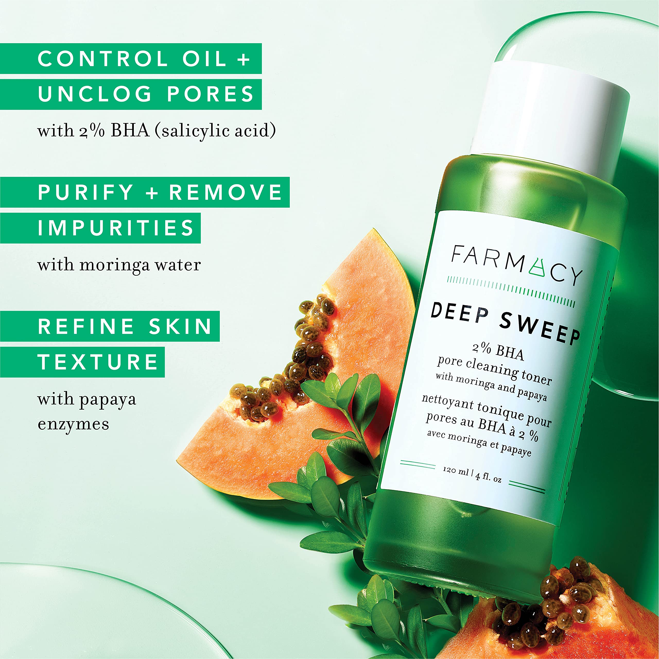 Farmacy toner moringa water splash emphasizes hydrating base while refining pores