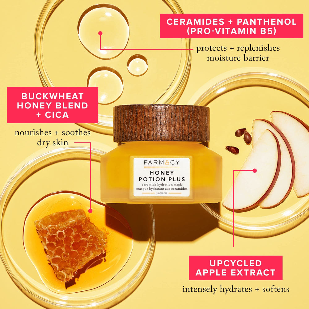 Farmacy apple extract moisture detail emphasizing hydration and smoothness