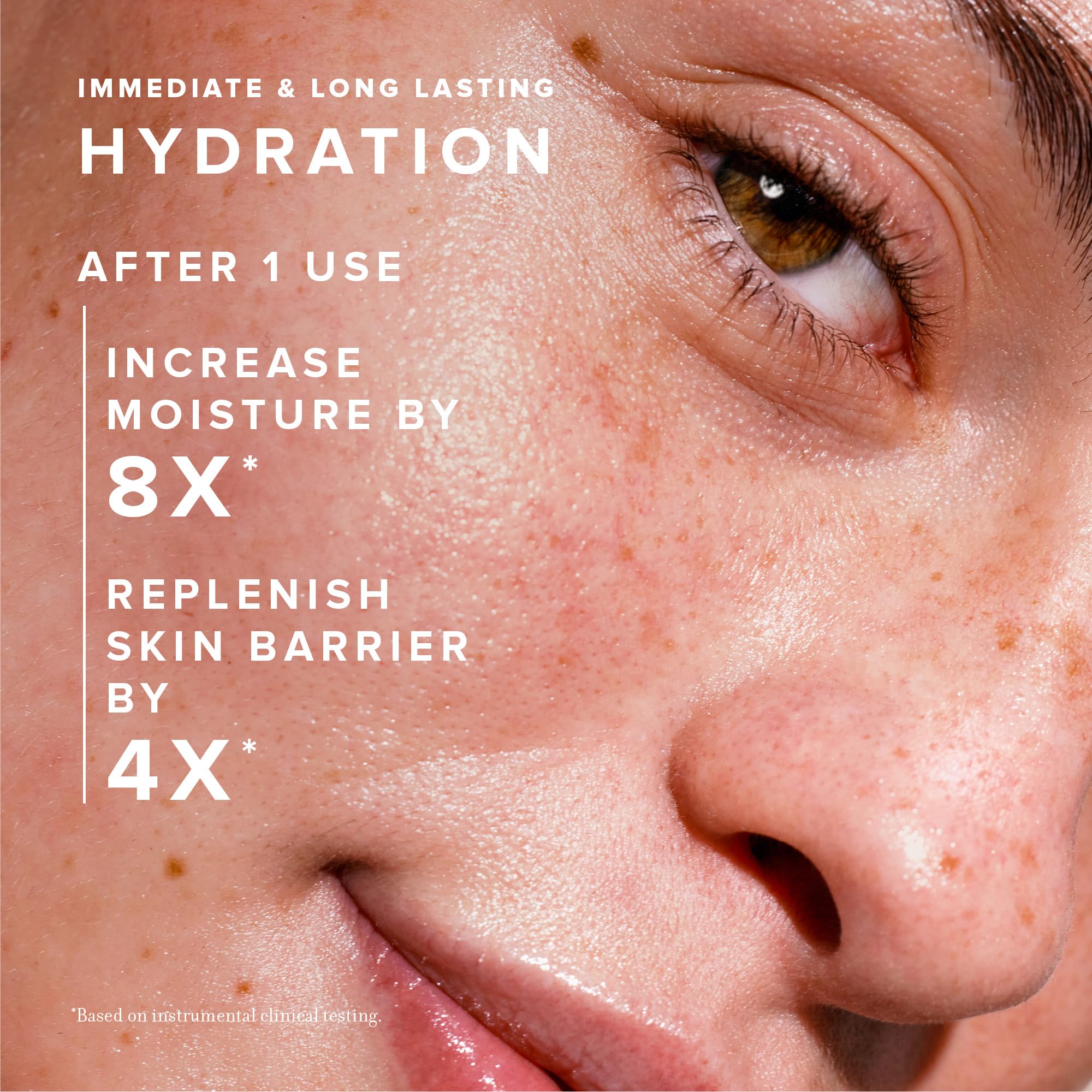 Farmacy ceramide moisturizer being applied shows barrier replenishment and hydration.