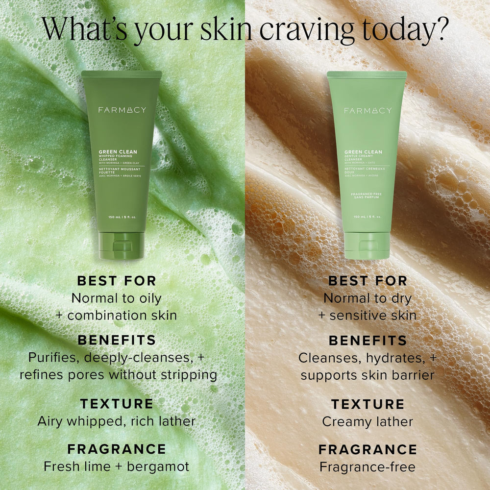 Making makeup removal easy with Farmacy Gentle Creamy Face Cleanser during quick routine