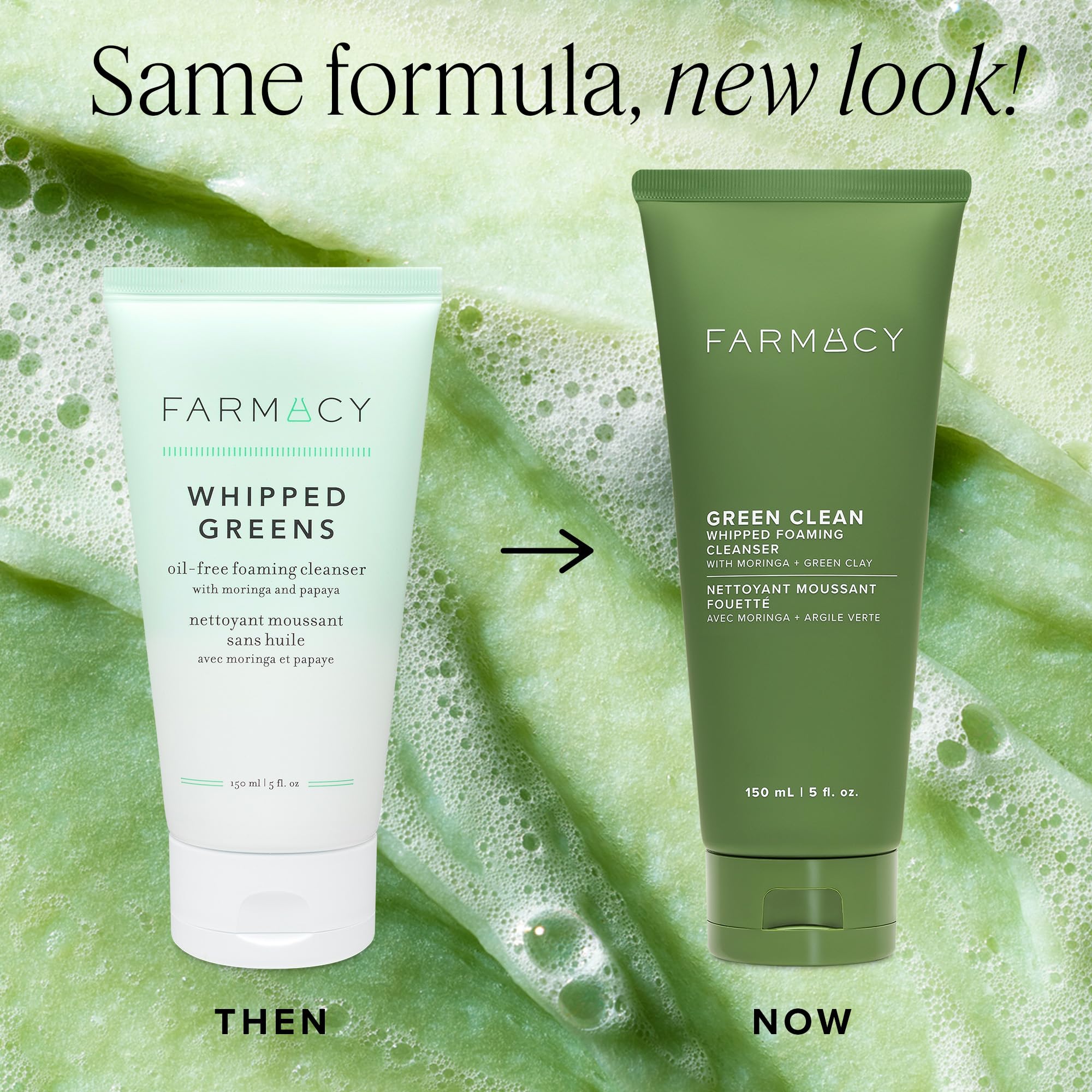Farmacy green clay particles surface cleanse demonstrates gentle impurity removal without drying