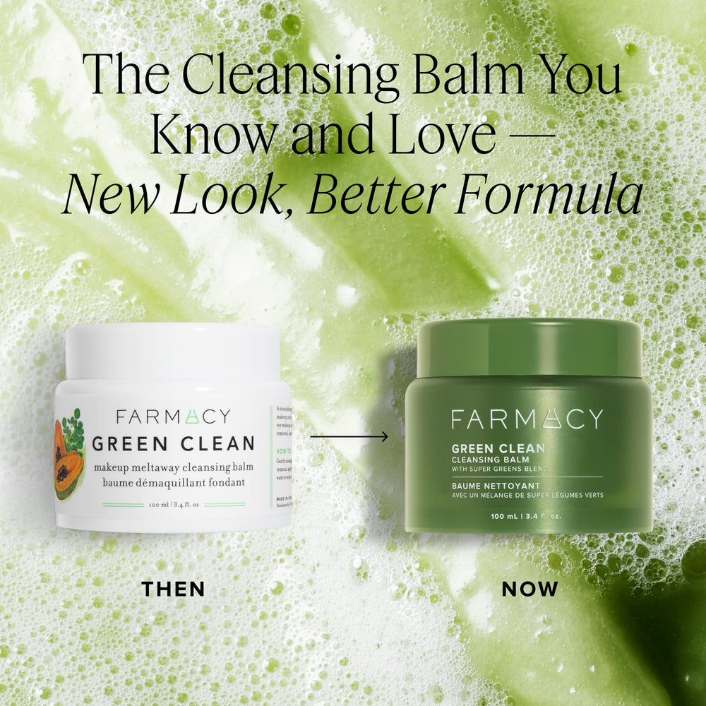 Farmacy Green Clean cap shown with recycled plastic packaging.