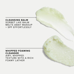 Farmacy Green Clean cleansing balm application demonstrates gentle makeup melt and skin-softening action.