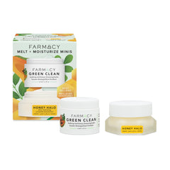 Farmacy Green Clean cleansing balm jar melts makeup for a gentle cleanse.