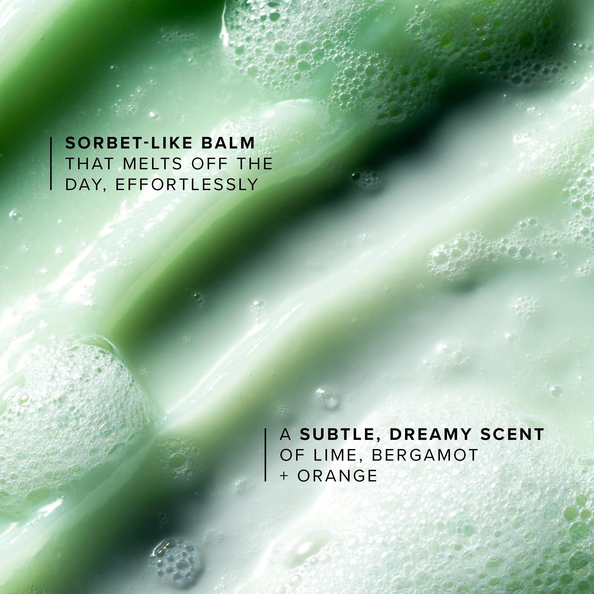 Farmacy Green Clean double-cleanse step shows initial cleanse before rinse.