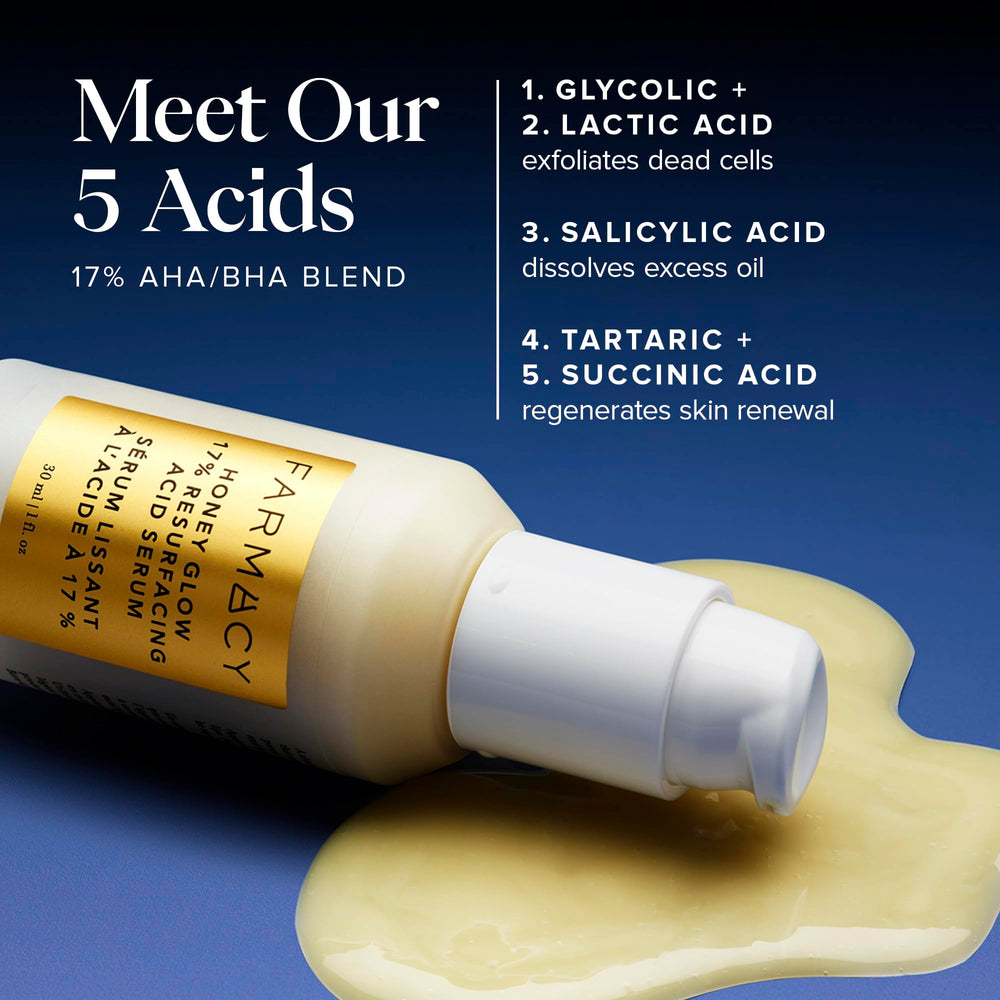 Farmacy Honey Glow Serum hyaluronic acid layer demonstrates lightweight hydration and plump appearance.
