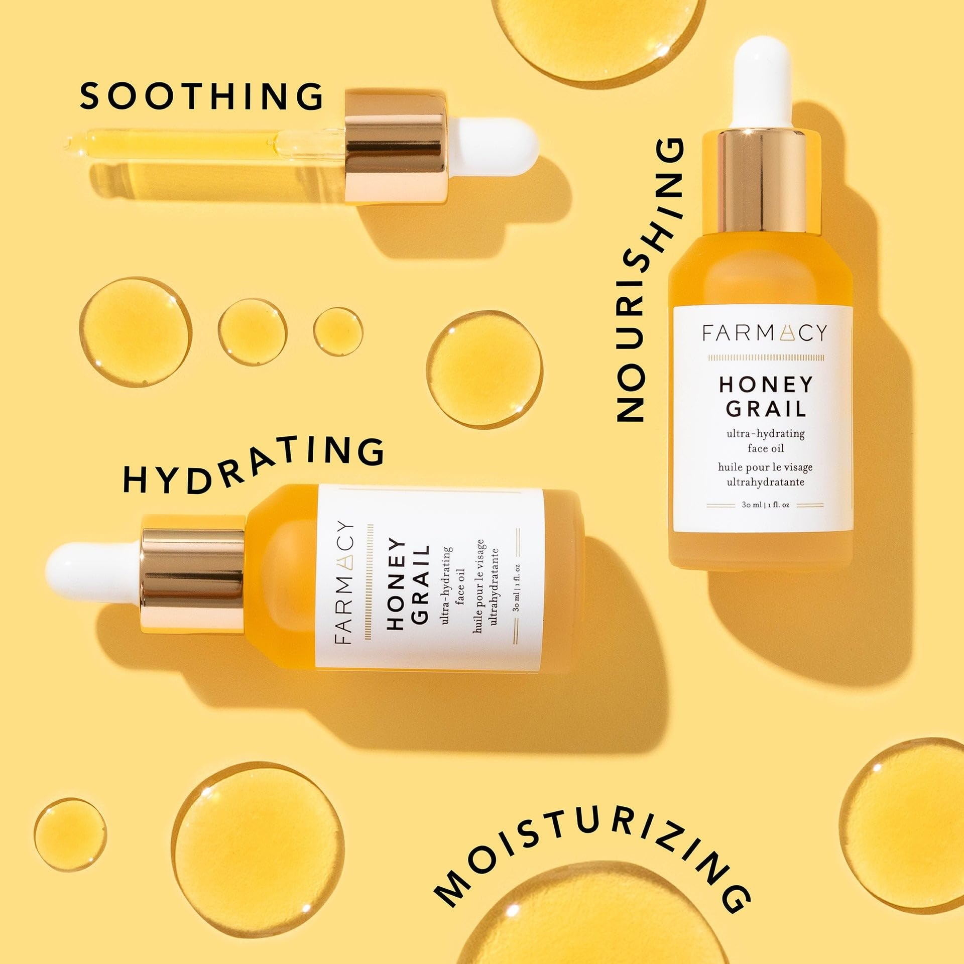 Honey Grail oil used to tame flyaways and boost shine.