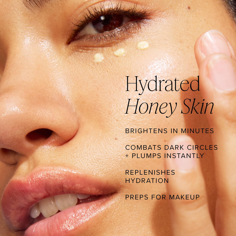 Farmacy Honey Halo moisturizer glow shows moisture and subtle plumping.