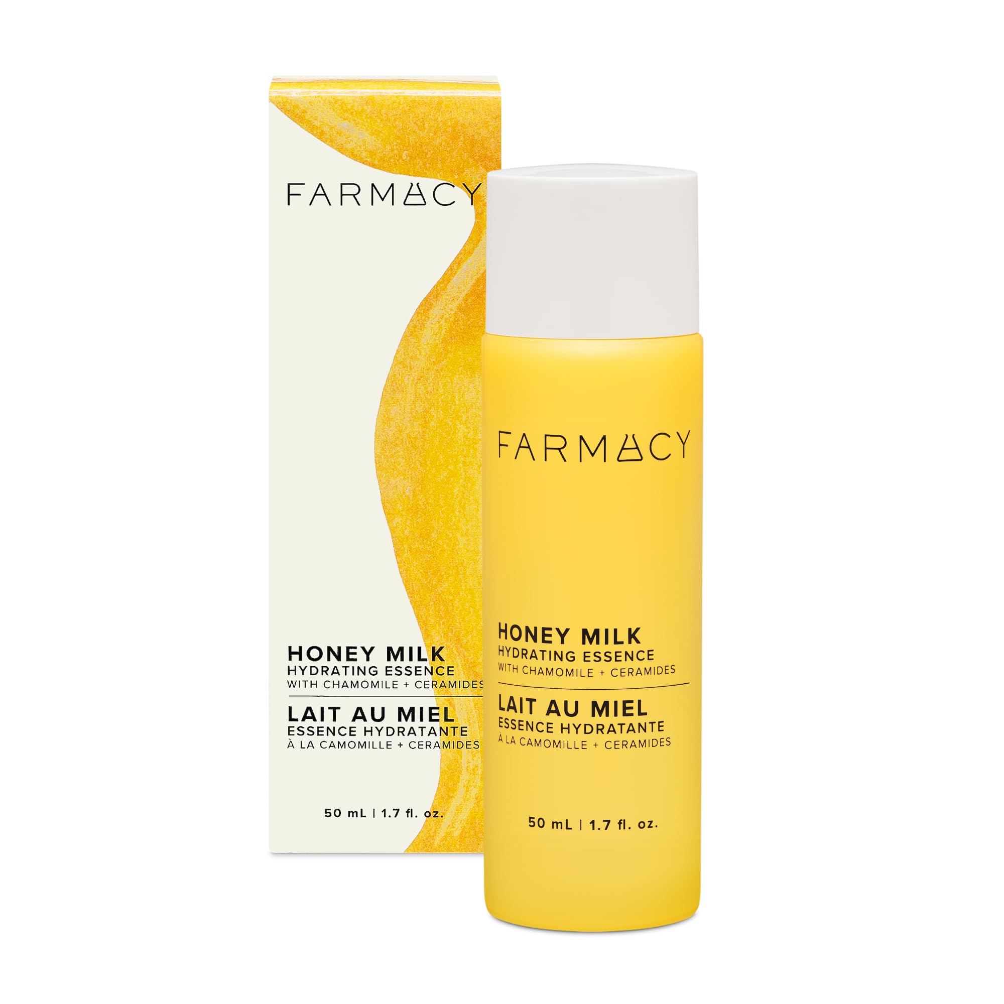 Farmacy Hydrating Essence bottle shows soothing hydration for dewy skin