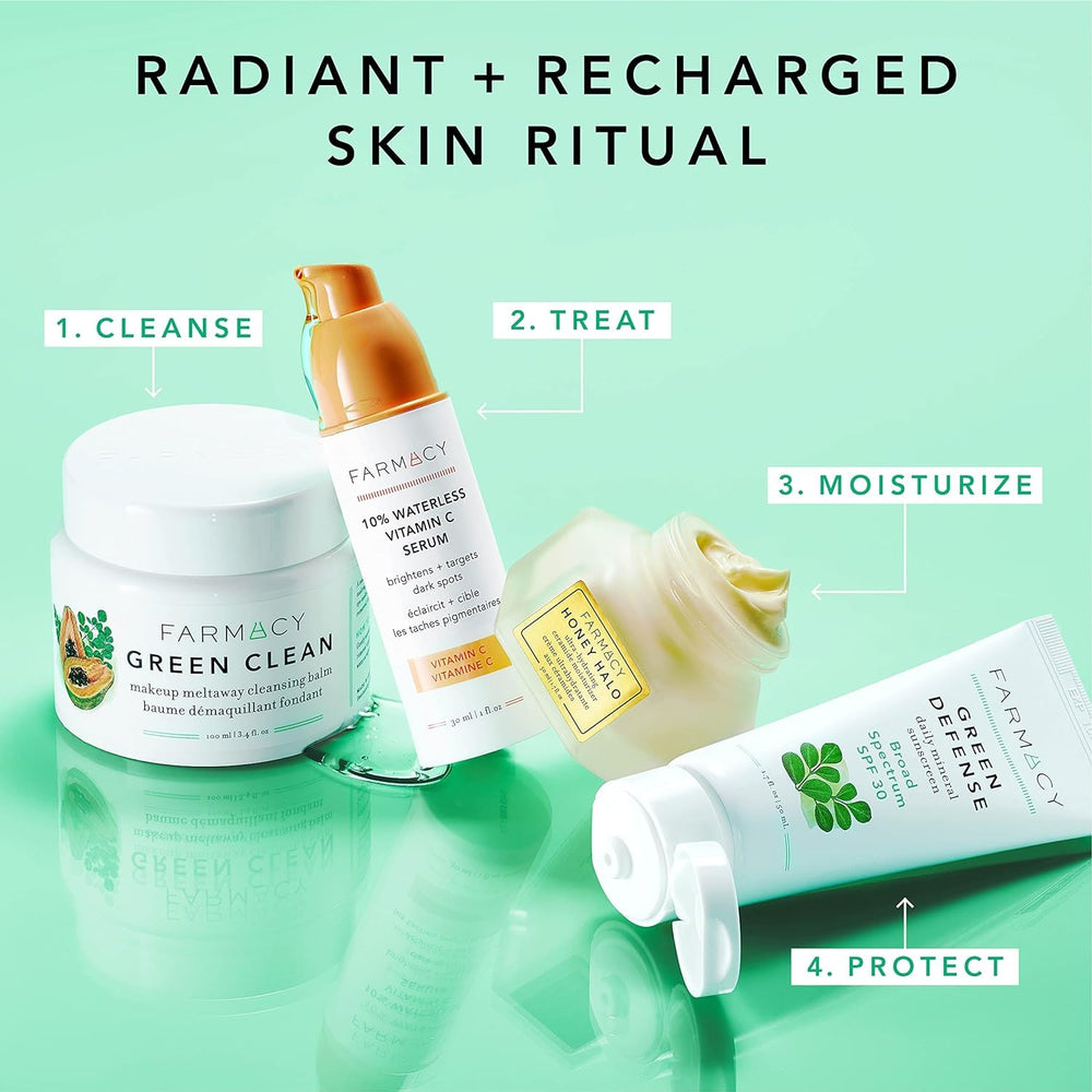 Farmacy sunscreen leaves no white cast on diverse skin tones.