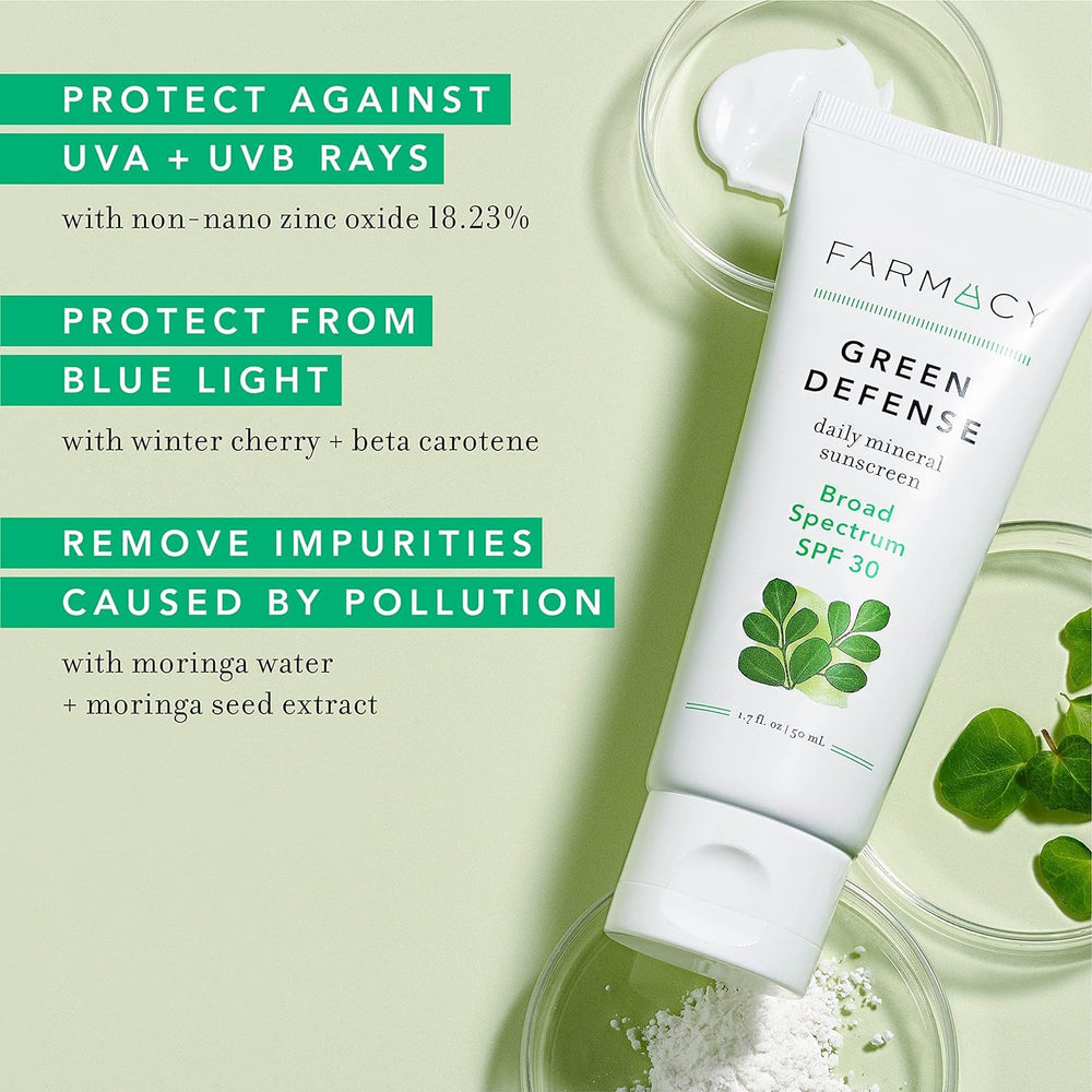 Farmacy Mineral Face Sunscreen spreads smoothly for a makeup-ready, radiant base.