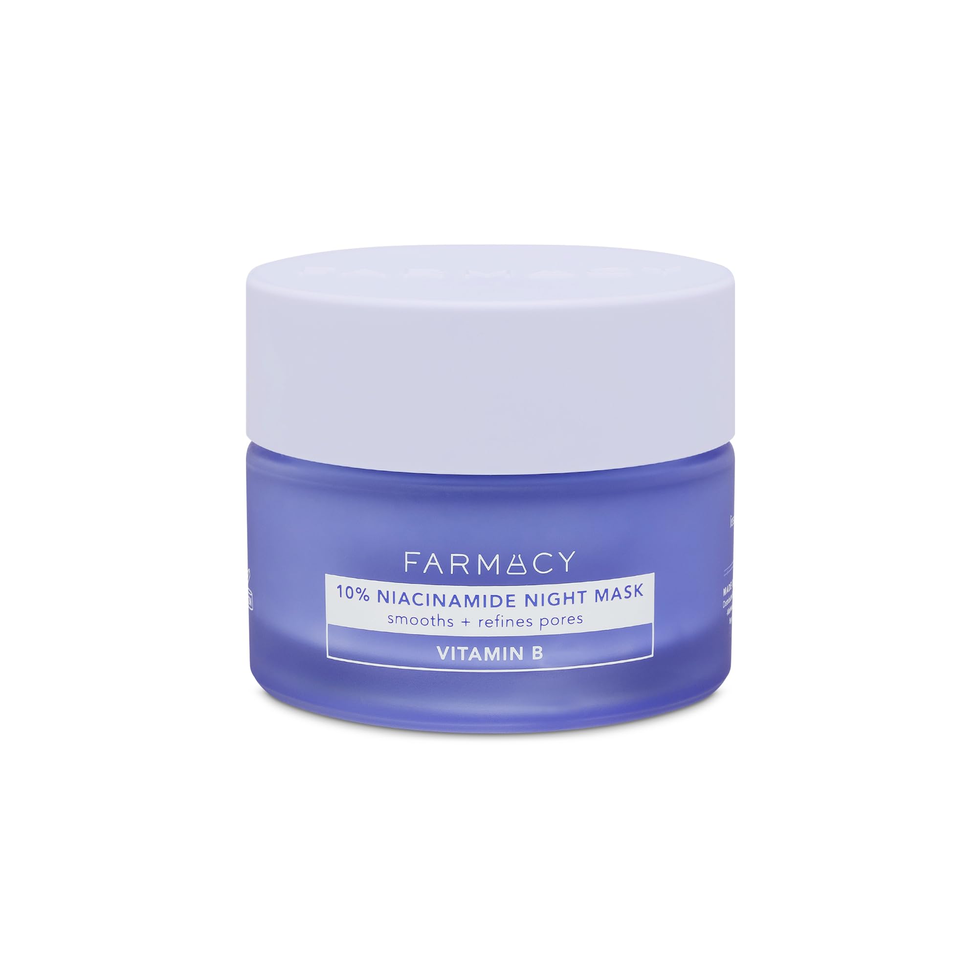 Farmacy Niacinamide Overnight Mask packaging signals clean ingredients for overnight care.
