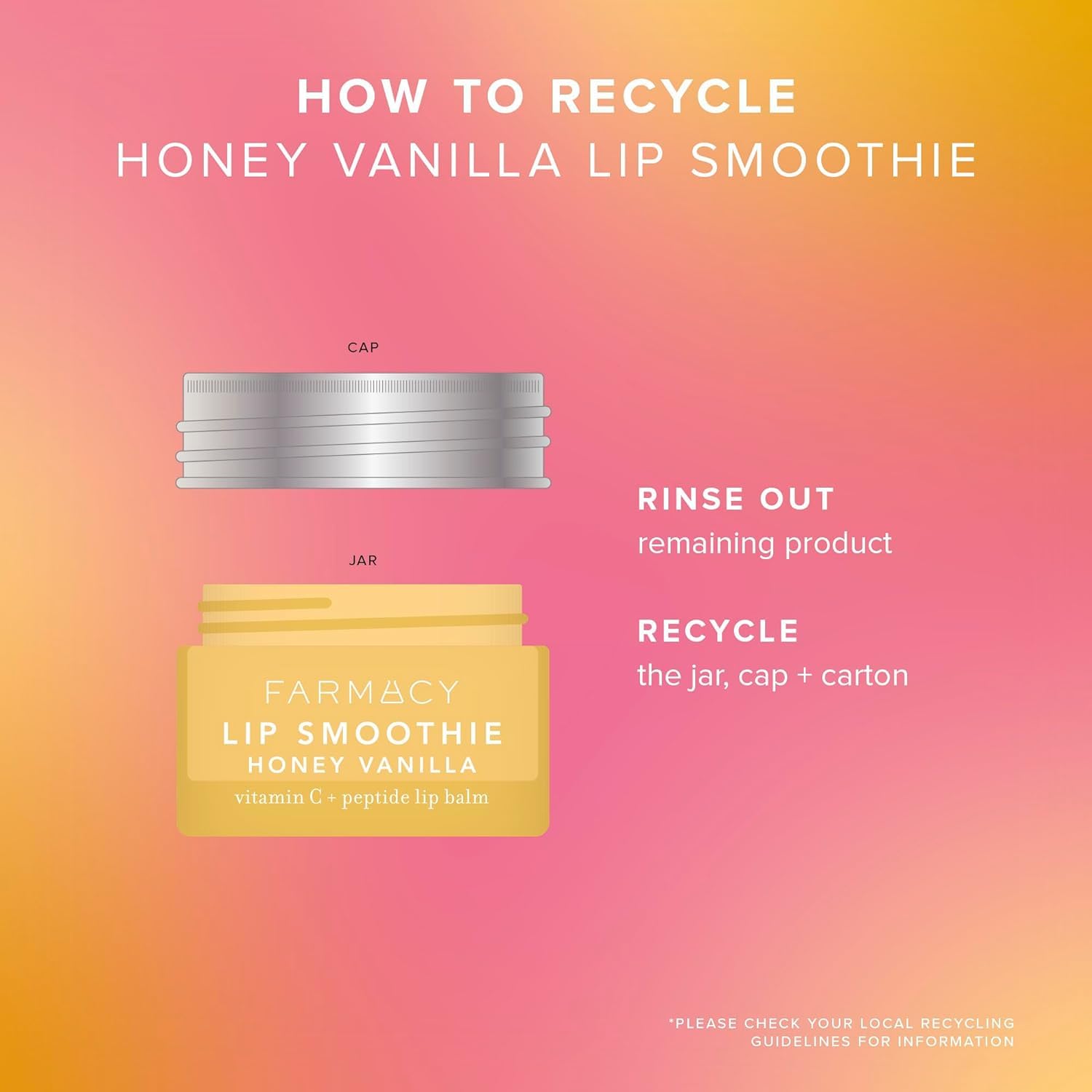 Farmacy Peptide Lip Smoothie packaging branding reflects conscious beauty