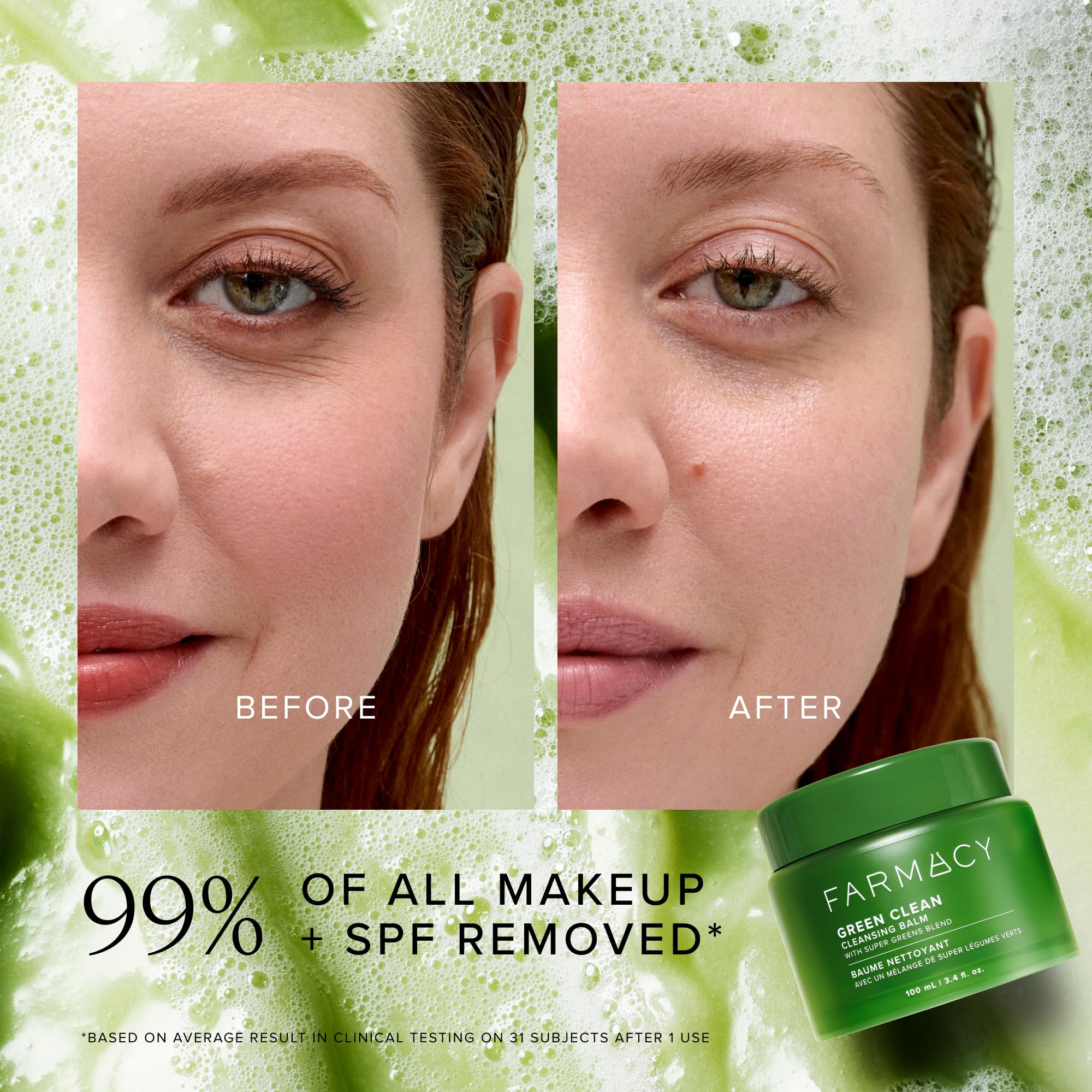 Farmacy TSA-friendly packaging highlights travel-ready size for skincare on the go.