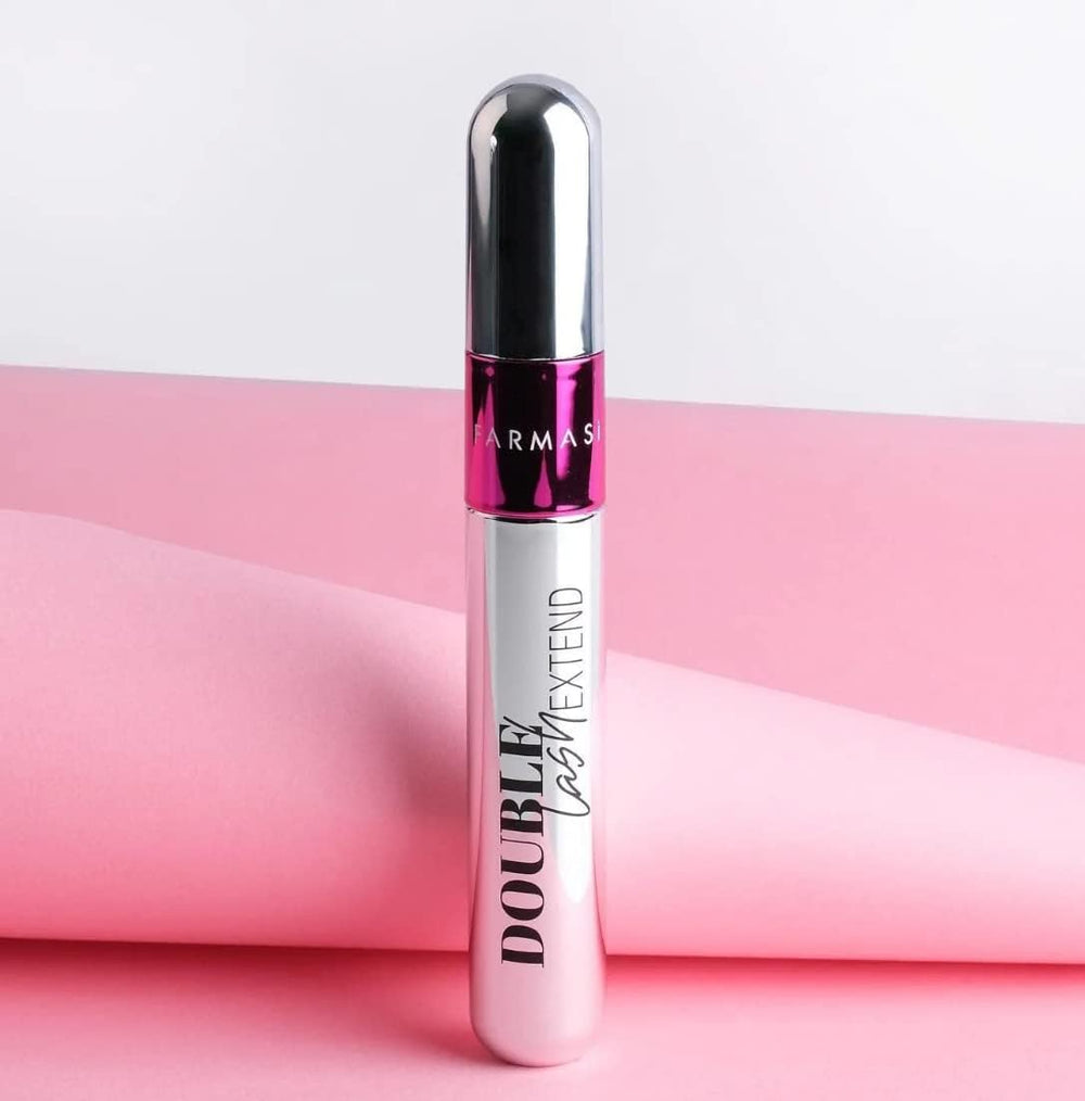 Farmasi Double Lash Extend Mascara rotating silicone brush showing precise lash separation.