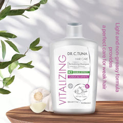 FARMASi Dr. C. Tuna garlic shampoo lather promises gentle cleansing and refreshing feel.