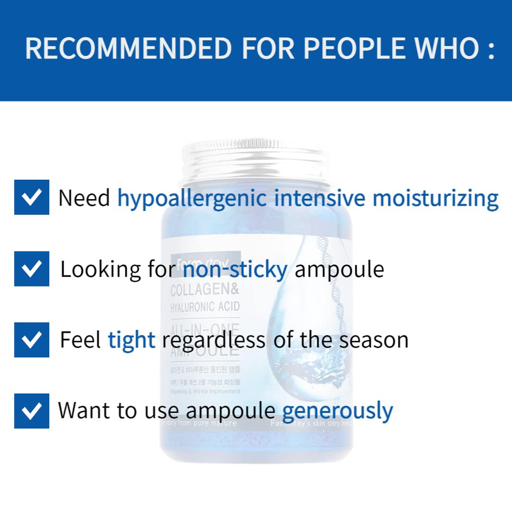 Farmstay Collagen Hyaluronic Ampoule after-use glow and smoother texture.