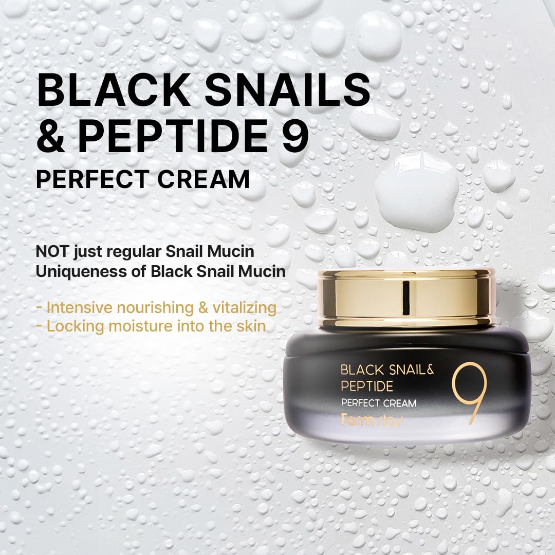 FARMSTAY Peptide 9 complex cream swatch on forearm highlights firming and elasticity support