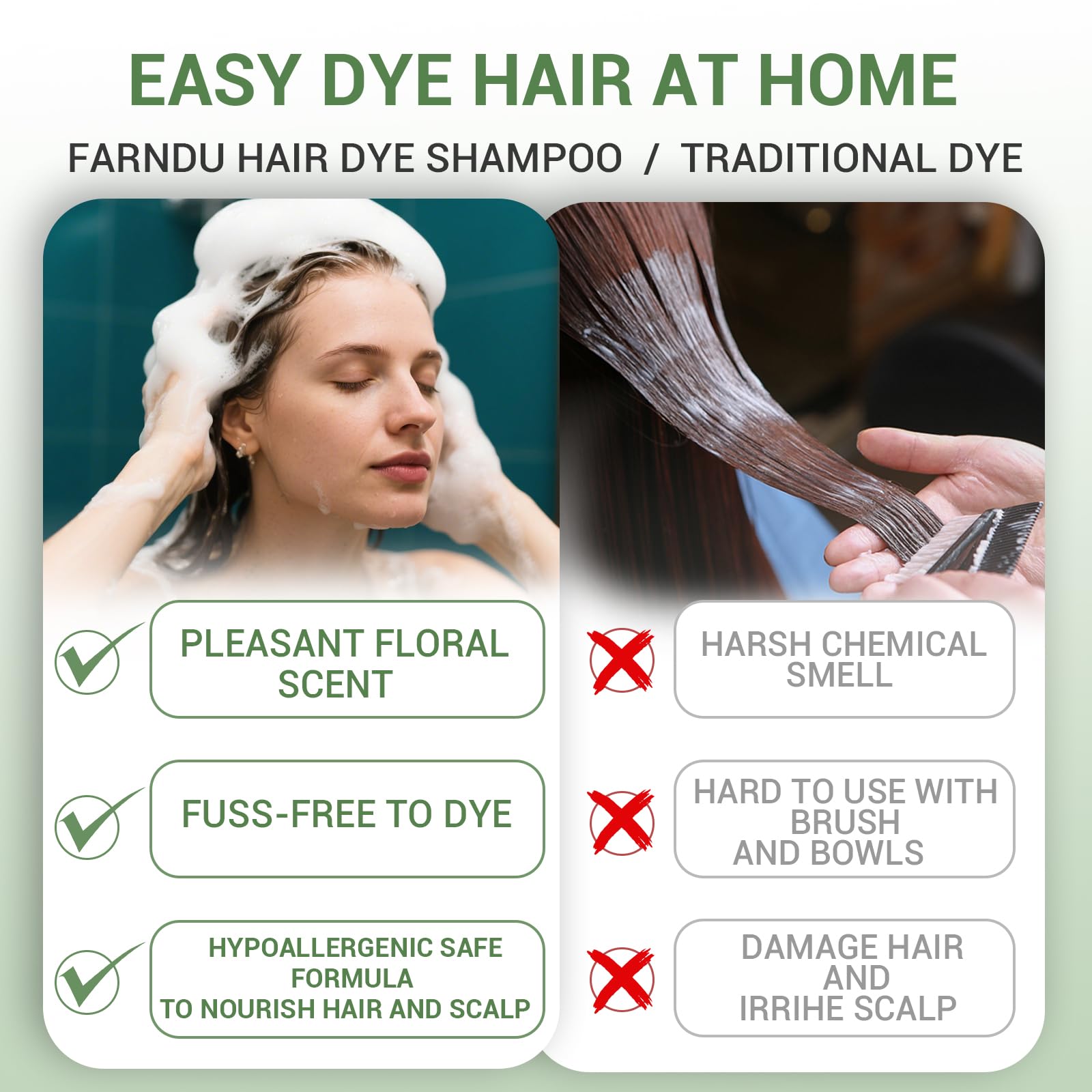 Farndu argan and olive oil formula nourishes and moisturizes for softer hair.
