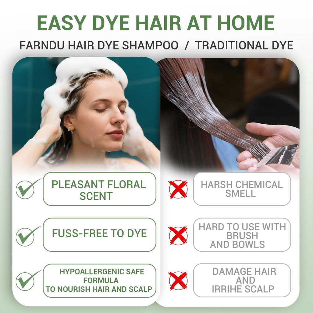 Farndu argan and olive oil formula nourishes and moisturizes for softer hair.