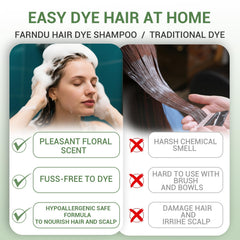 Farndu argan and olive oil formula nourishes and moisturizes for softer hair.