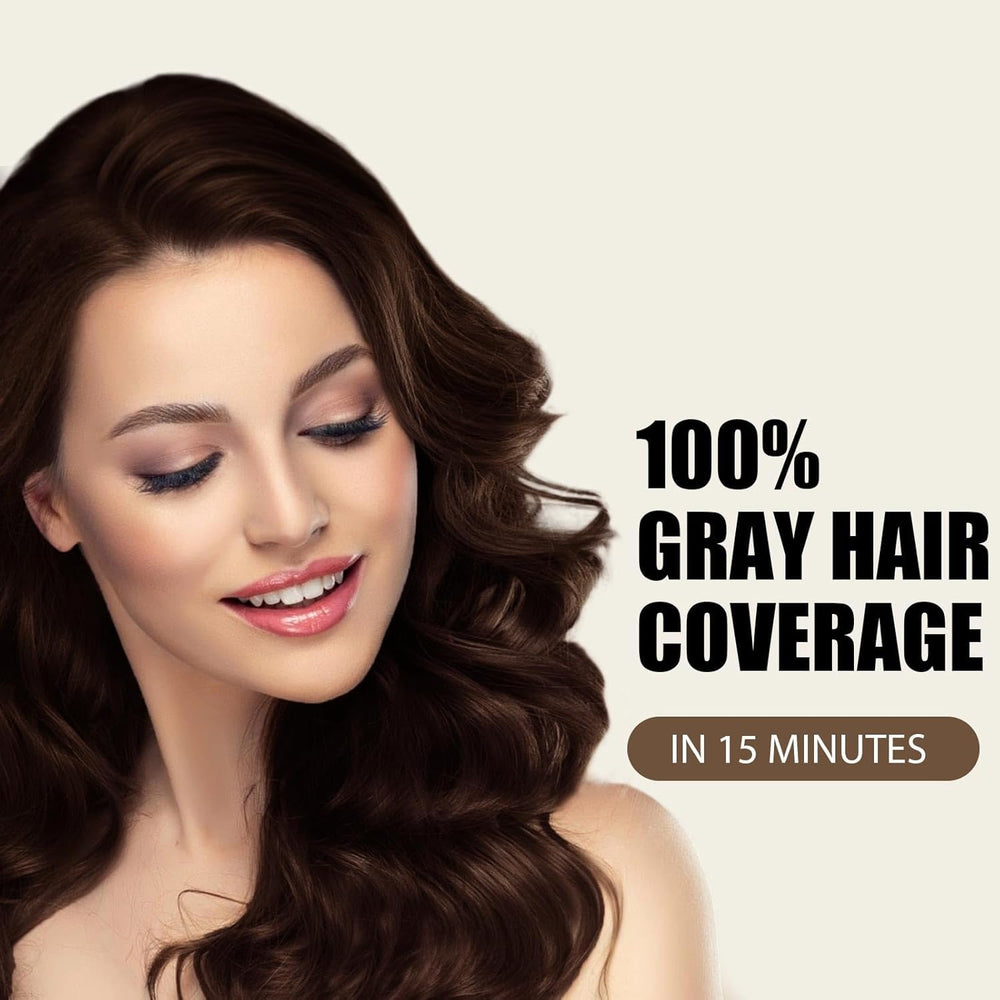 Farndu Dark Brown Hair Dye Shampoo application demonstrates simple at-home use.