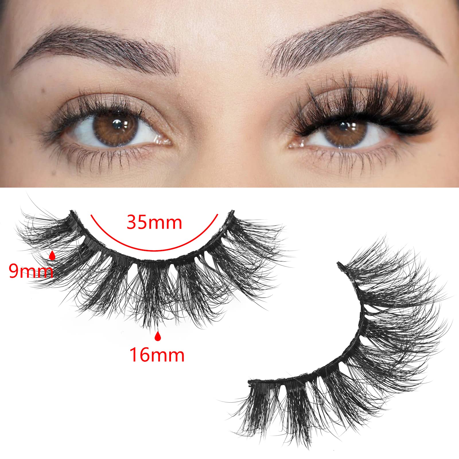 FARRED Fluffy Lashes outer corner cat-eye look enhances eyes with wispy lift.