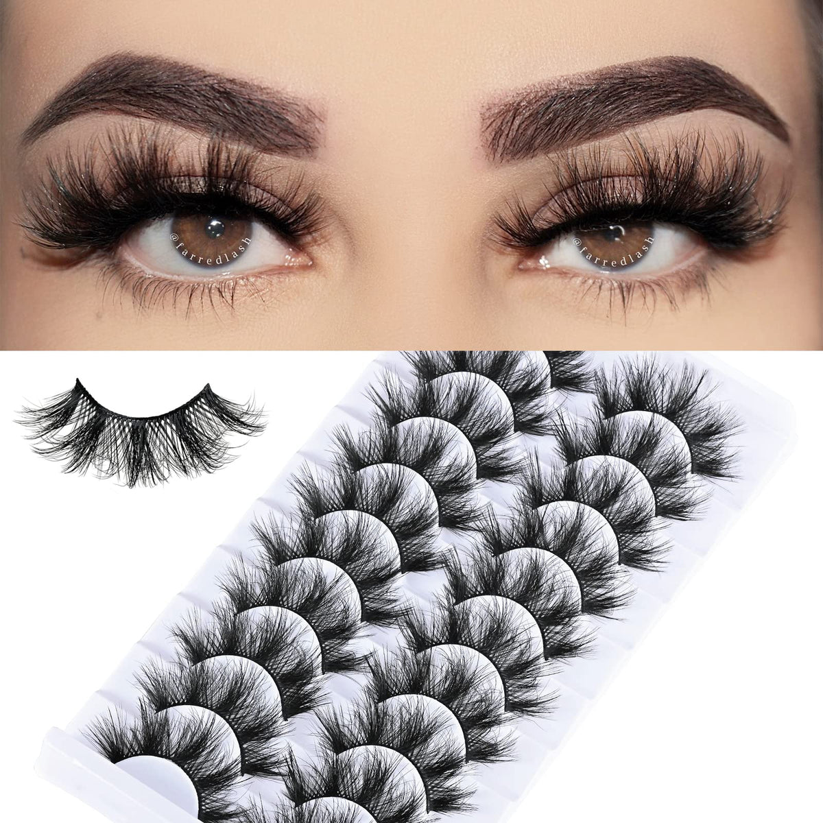 FARRED Wispy Lashes doll-eye look enhances daytime eyes with natural definition.