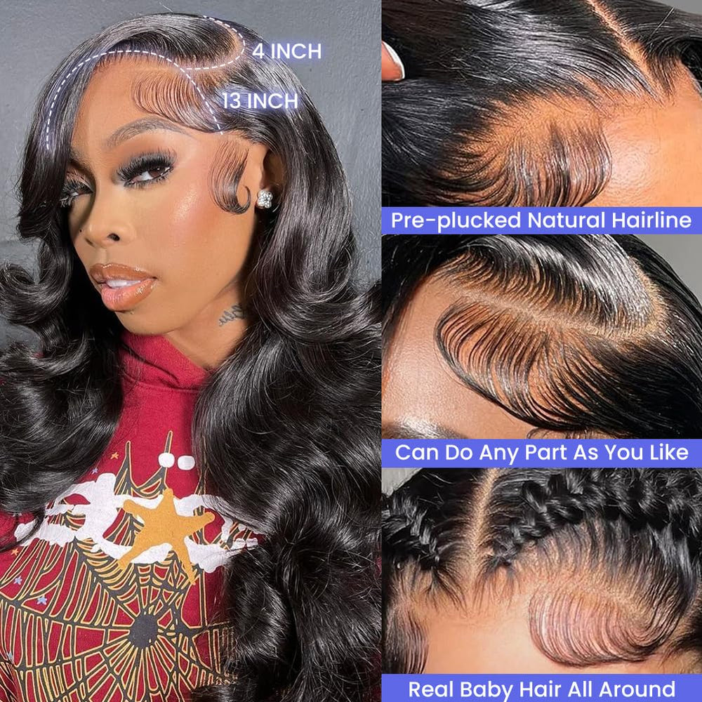FASCARA 13x4 lace front detail for seamless parting.