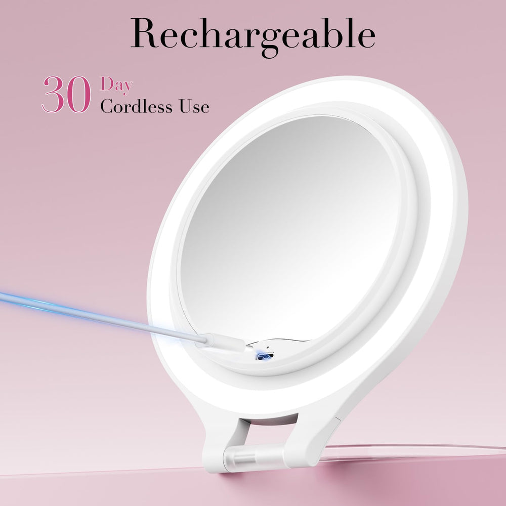 FASCINATE desk and wall mount versatile mirror fits vanity or travel spaces