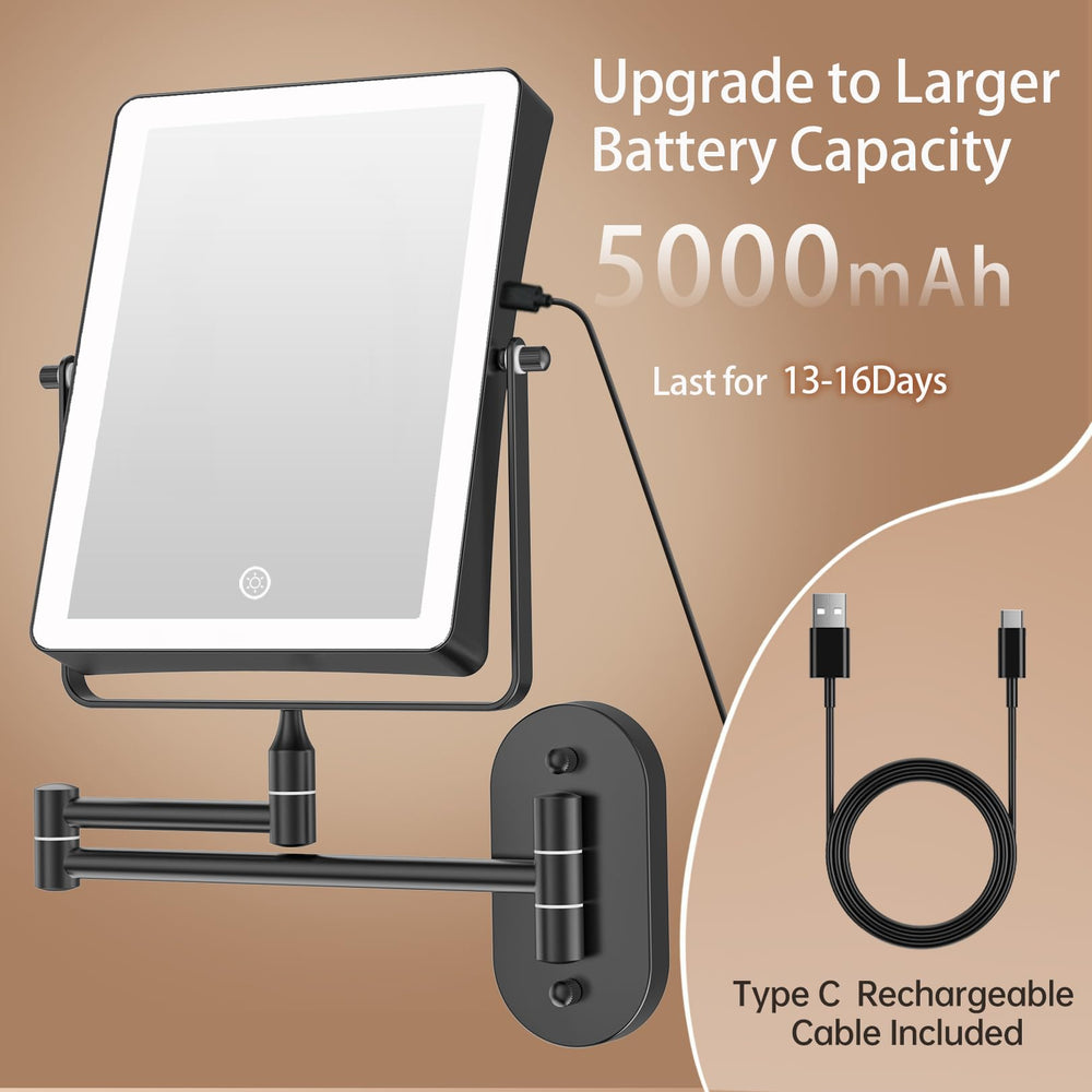 FASCINATE double-sided 1X/30X magnifying mirror for precise detailing like eyeliner