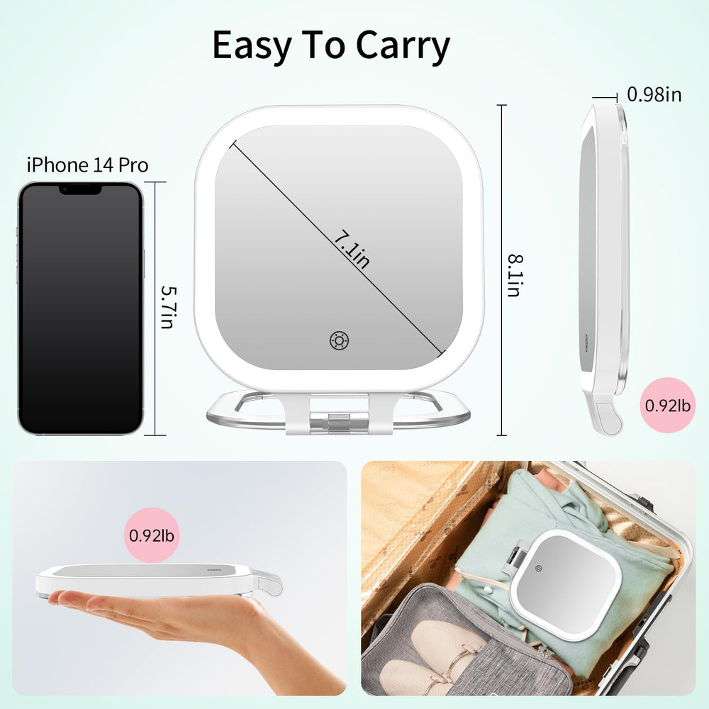 FASCINATE mirror with 300-degree rotation for ideal lighting angle