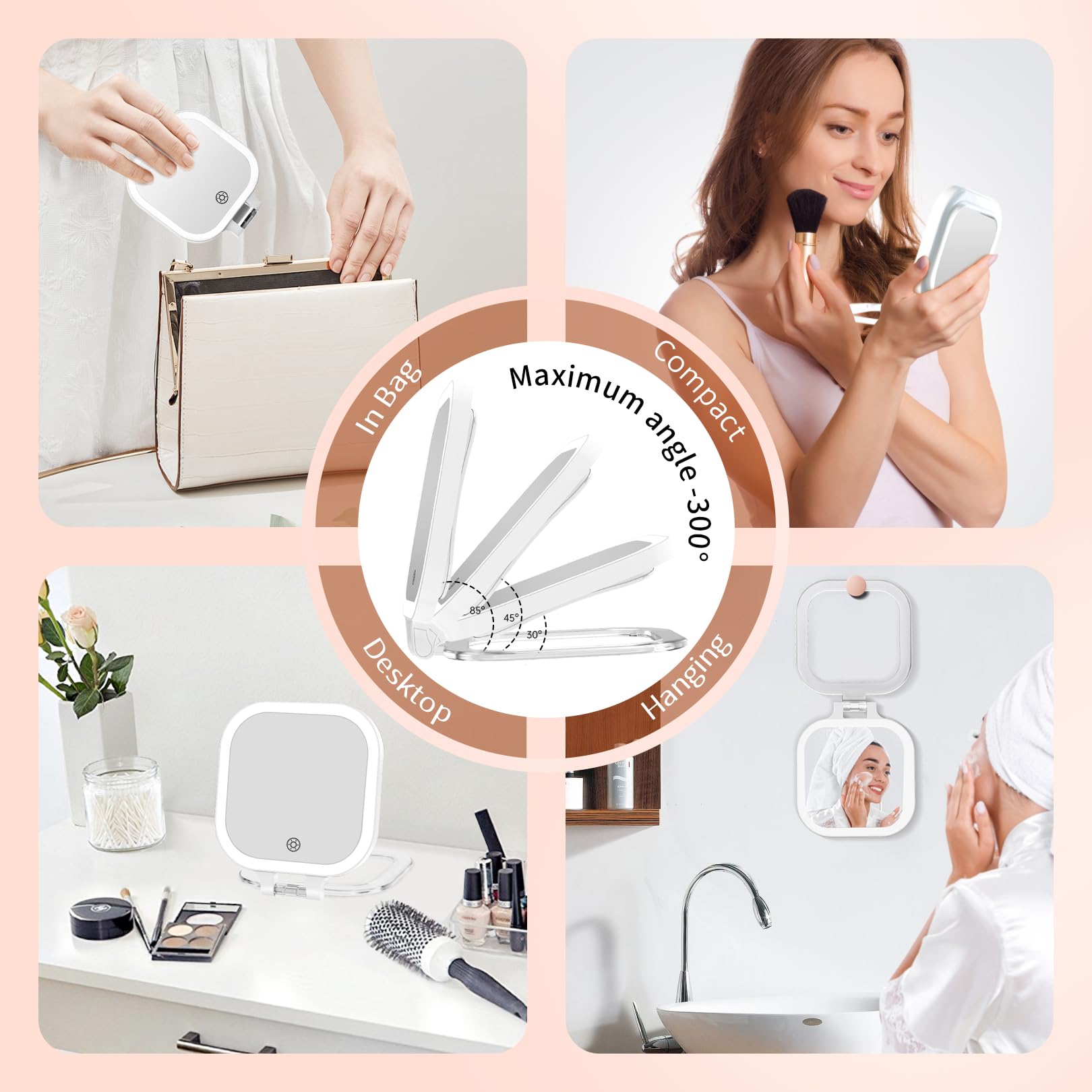 FASCINATE three-color light modes offer flattering illumination for any setting