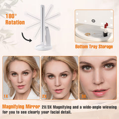 FASCINATE 21 LED lighting for daylight-like makeup visibility