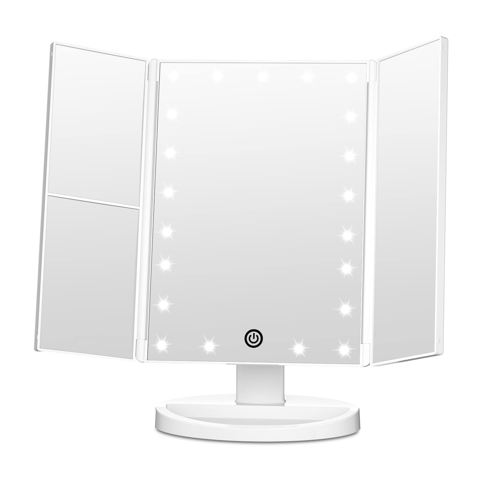 FASCINATE trifold mirror left panel with 2x magnification for precise brows