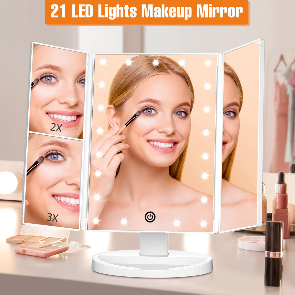 FASCINATE trifold mirror right panel with 3x magnification for detail work