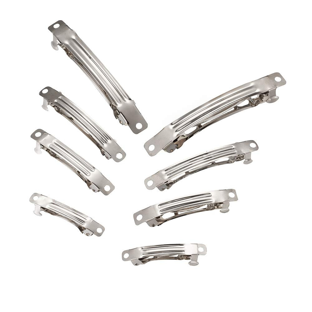FASHEWELRY iron blank barrette 39mm close-up shows smooth finish for DIY styling.