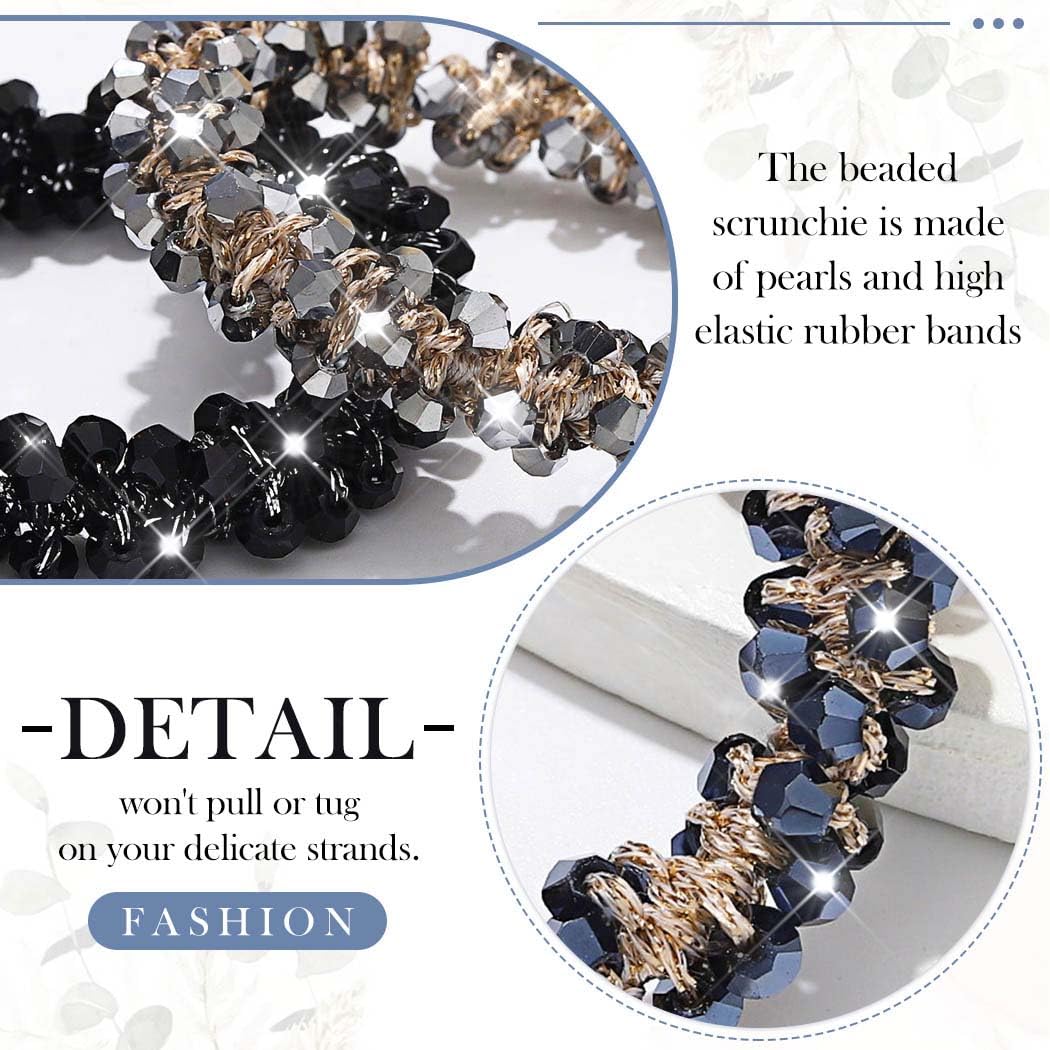 Fashey rhinestone hair ties suit curly or straight hair delivering sparkle and hold