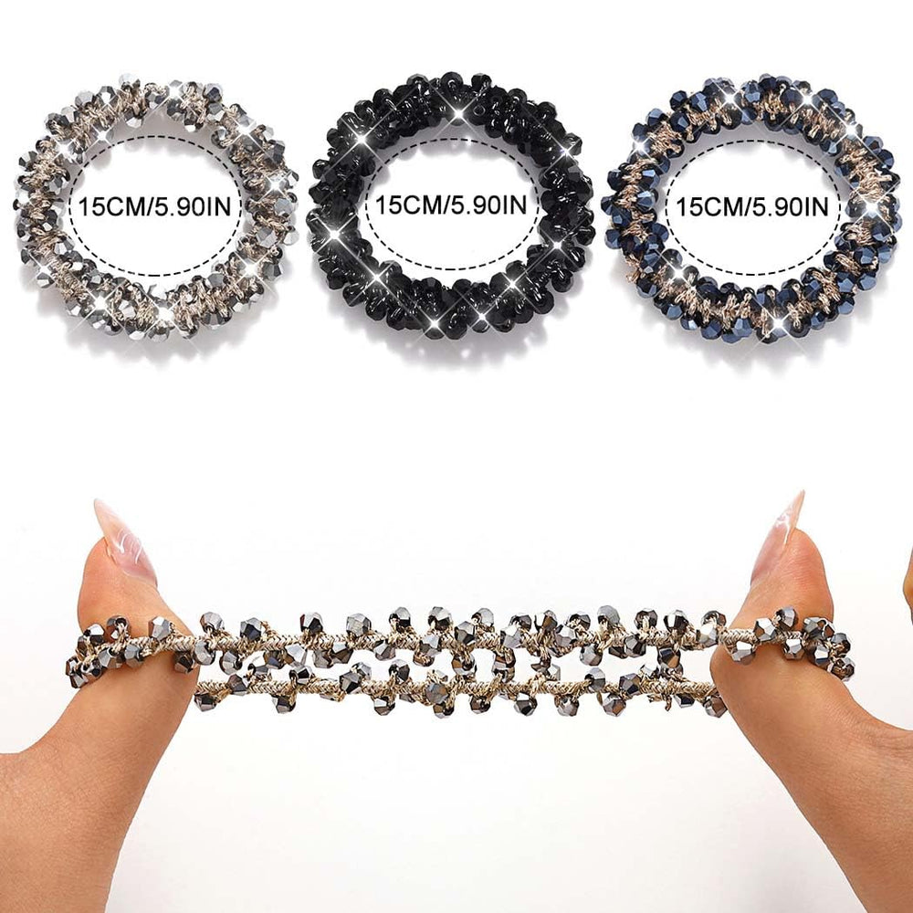 Fashey rhinestone hair ties make a chic gift for birthdays or holidays