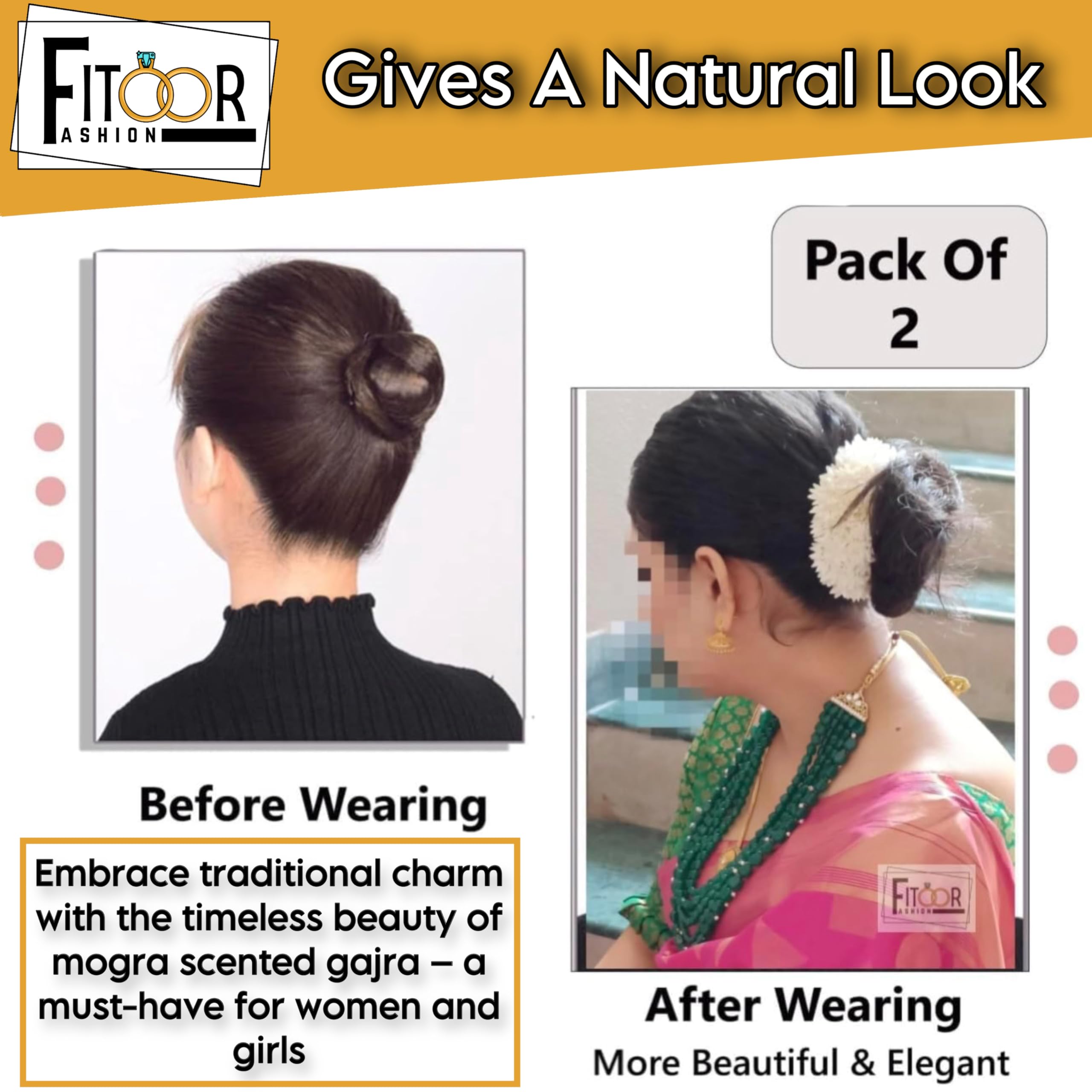 Fashion Fitoor wedding accessory for bun adds timeless elegance to festive looks.