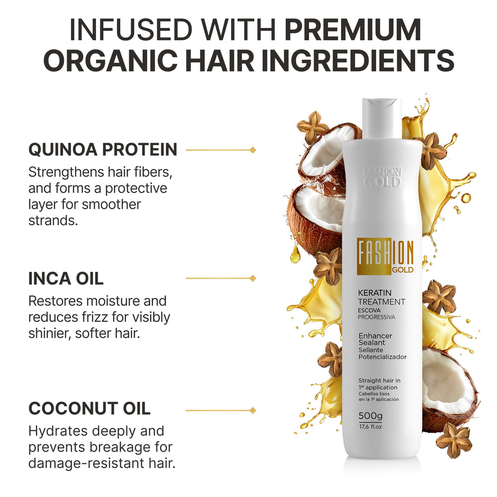 Fashion Gold INCA oil coconut oil quinoa protein nourishing ingredients