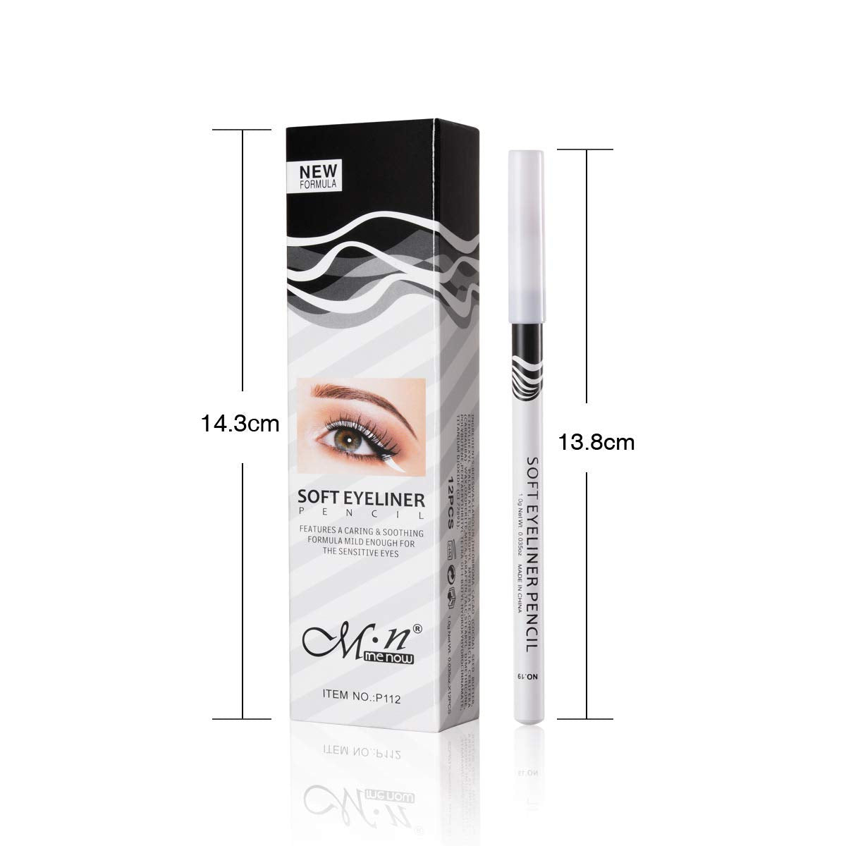 Fashionwu white eyeliner pencil smudge-proof for secure daily wear.