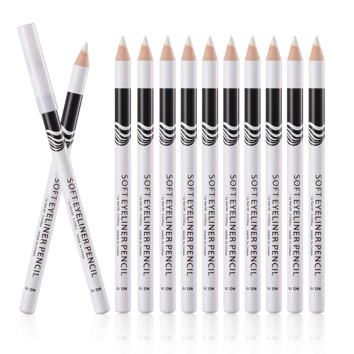 Fashionwu white eyeliner pencil soft-stroke design enables gentle lining.