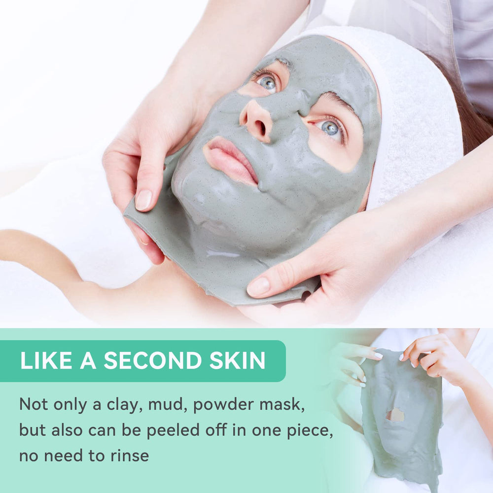 Fasplendor tea-tree mask mixing action shows powder turning into jelly for easy prep